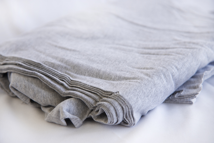 New Grey Knit T-Shirt Rags, Bulk Grey T-Shirt Rags